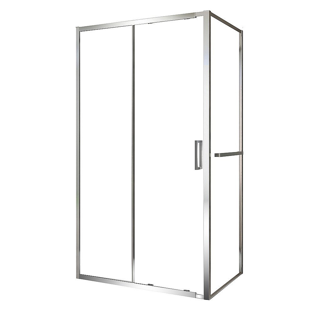 Душевой уголок Black&White Stellar Wind SX 7151400+720100S 150х100 стекло прозрачное/профиль хром купить в интернет-магазине Sanbest