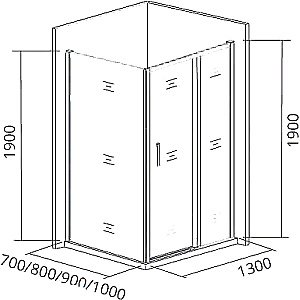 Душевой уголок Good Door Cofe WTW+SP 130х80 стекло прозрачное/профиль хром купить в интернет-магазине Sanbest