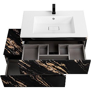 Нижняя тумба Cezares SLIDER-800-1C-PI-NF-P черный фьюжн для ванной в интернет-магазине сантехники Sanbest