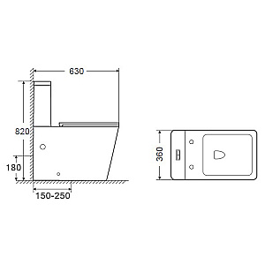 Инсталляция для унитаза Azario AZ-8010-1000 купить в интернет-магазине сантехники Sanbest
