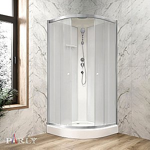 Душевая кабина Parly Bianco BETT931 90х90 стекло матовое/профиль матовый хром купить в интернет-магазине Sanbest