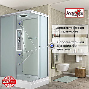 Душевая кабина AvaCan CK Серия CK2810LED 100х80 с гидромассажем, с подсветкой купить в интернет-магазине Sanbest