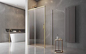 Душевой уголок Radaway Idea Gold KDJ 100х110 L стекло прозрачное/профиль золото купить в интернет-магазине Sanbest