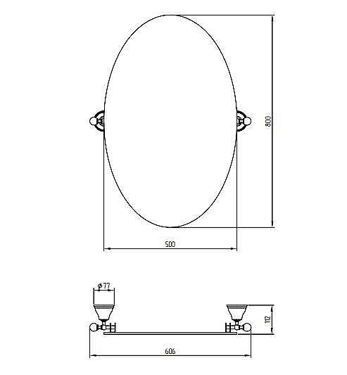 Зеркало Migliore Provance ML.PRO-60.533.CR хром в ванную от интернет-магазине сантехники Sanbest