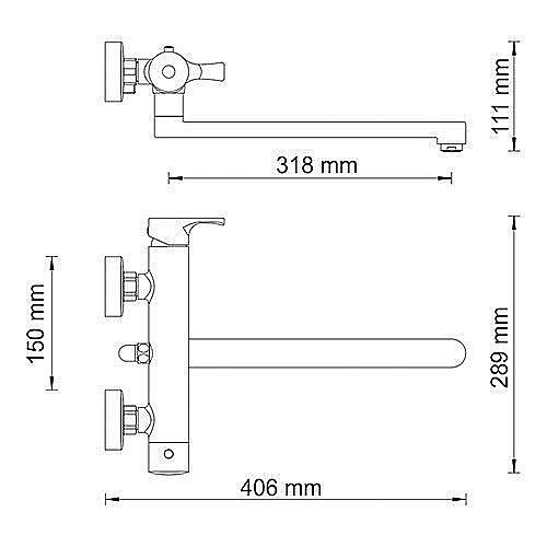 Смеситель для ванны WasserKRAFT Berkel 4802L купить в интернет-магазине сантехники Sanbest