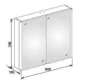 Зеркальный шкаф Keuco Royal Match 12802 купить в интернет-магазине сантехники Sanbest