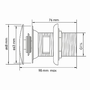Донный клапан для раковины WasserKraft Asphe A336 розовое золото купить в интернет-магазине сантехники Sanbest
