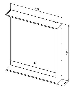 Зеркало Aquanet Милан 336400 80 дуб рустикальный в ванную от интернет-магазине сантехники Sanbest