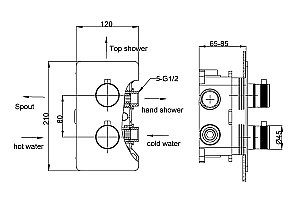 Смеситель для душа Boheme Cell 134-3-SGM оружейная сталь купить в интернет-магазине сантехники Sanbest