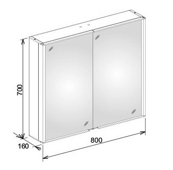 Зеркальный шкаф Keuco Royal Match 12802 купить в интернет-магазине сантехники Sanbest