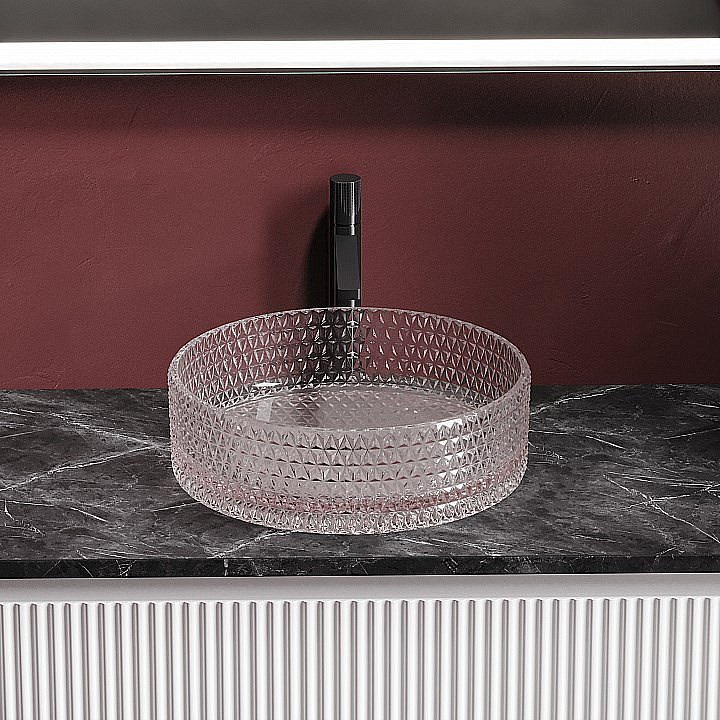 Раковина Ceramica Nova Cristal 36 CN6061 розовая купить в интернет-магазине Sanbest