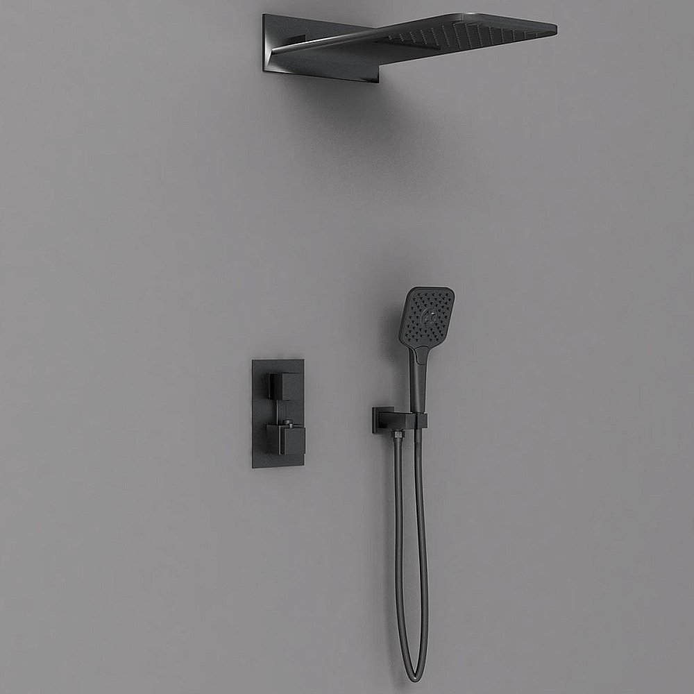 Душевая система Vincea VSFW-103TMB черная матовая купить в интернет-магазине сантехники Sanbest