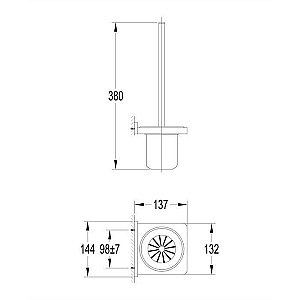Ершик для унитаза OMNIRES DARLING DA70620BL купить в интернет-магазине сантехники Sanbest