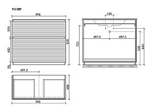 Тумба с раковиной Sancos FOLK Floor FL100FGS/CN7013 100 Grey soft для ванной в интернет-магазине Sanbest