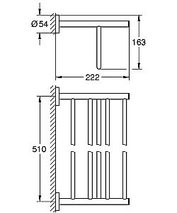 Полка с полотенцедержателем Grohe BauCosmopolitan 40462001 купить в интернет-магазине сантехники Sanbest