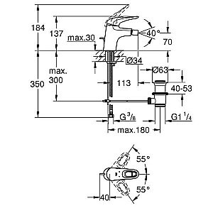 Смеситель для биде Grohe Eurostyle New 33565LS3 белый купить в интернет-магазине сантехники Sanbest