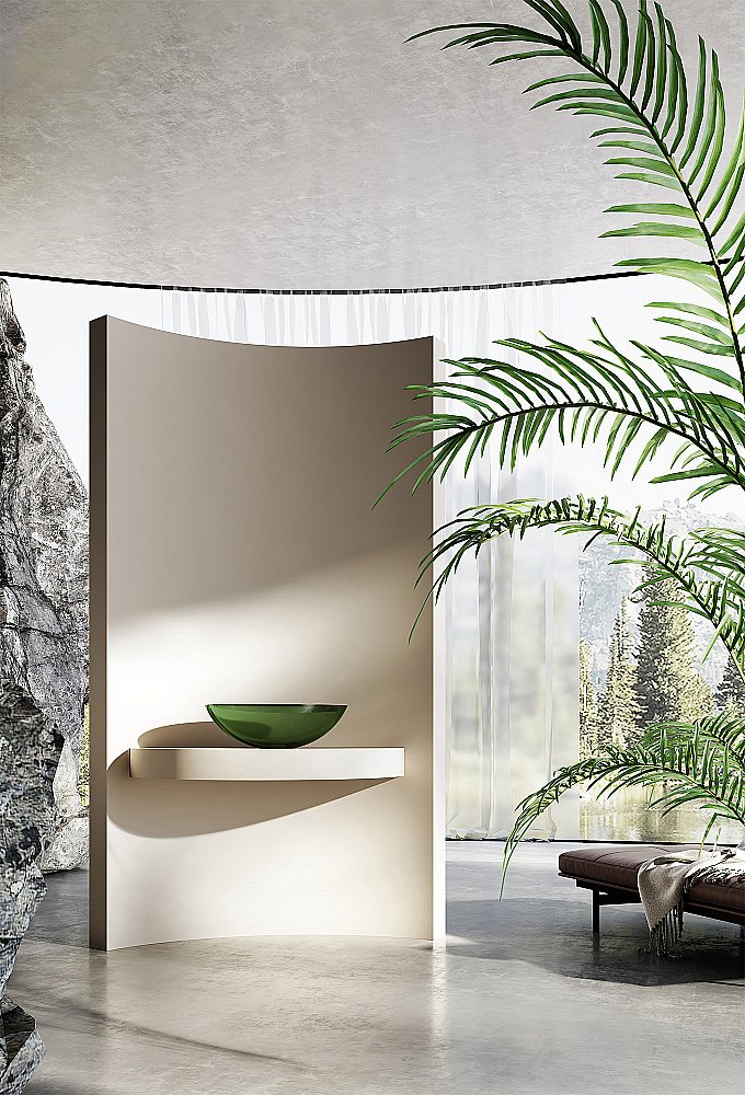 Раковина Abber Kristall 50 AT2802Emerald зеленая прозрачная купить в интернет-магазине Sanbest