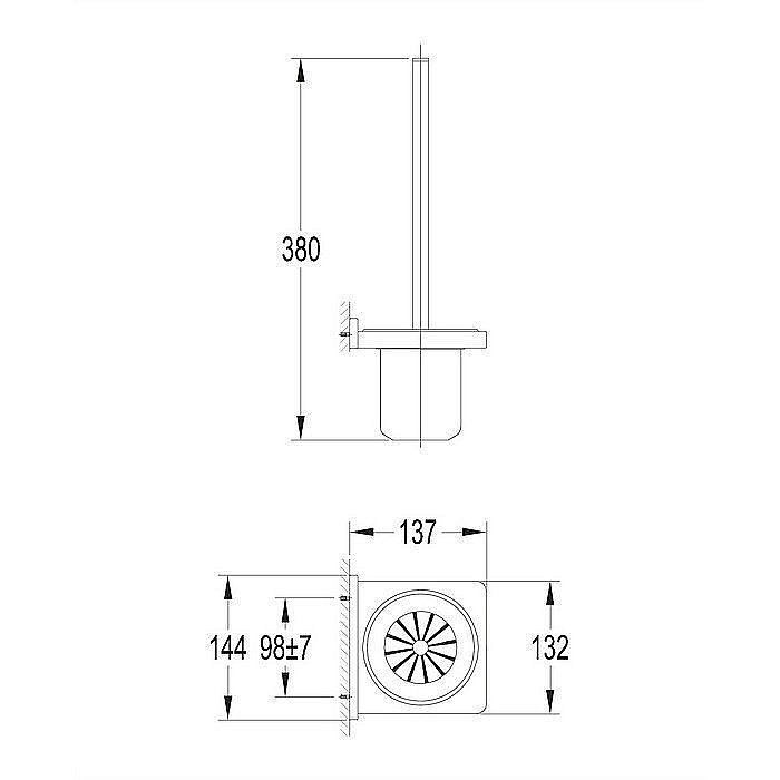 Ершик для унитаза OMNIRES DARLING DA70620BL купить в интернет-магазине сантехники Sanbest