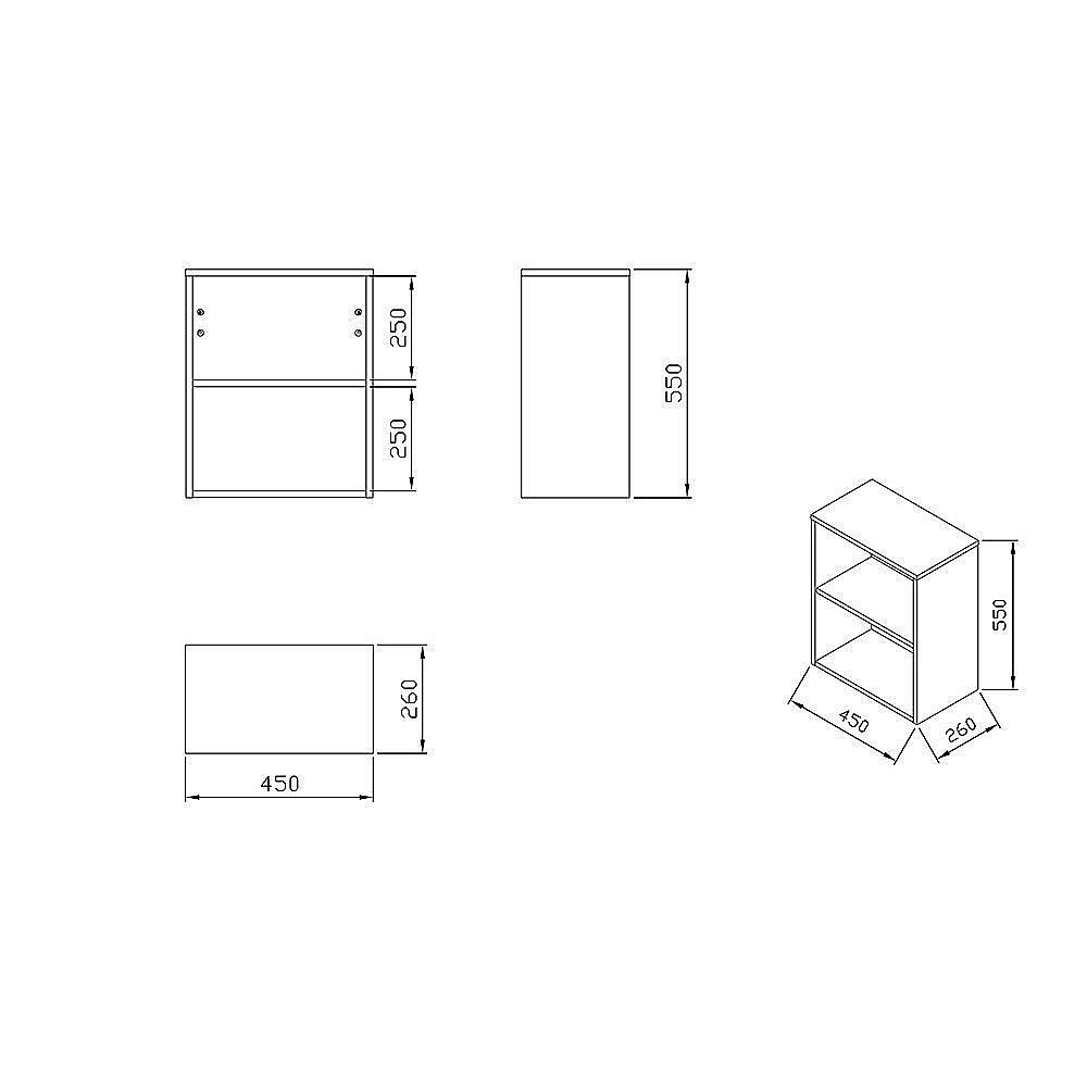 Шкаф открытый Ravak Natural X000001055 45 белый для ванной в интернет-магазине сантехники Sanbest