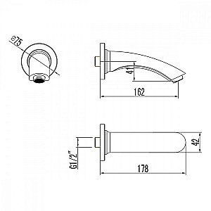 Излив для ванны Lemark LM7881C купить в интернет-магазине сантехники Sanbest