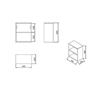 Шкаф открытый Ravak Natural X000001055 45 белый для ванной в интернет-магазине сантехники Sanbest