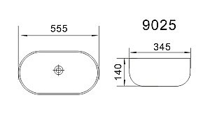 Раковина Oliveeka Bowl 55 9025 белая купить в интернет-магазине Sanbest