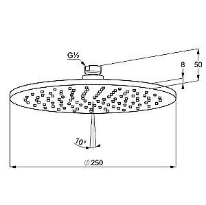 Верхний душ Kludi A-QA 64325N0-00 золото брашированное купить в интернет-магазине сантехники Sanbest