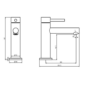 Cмеситель для раковины Caprigo DON 53-522-ner черный матовый купить в интернет-магазине сантехники Sanbest