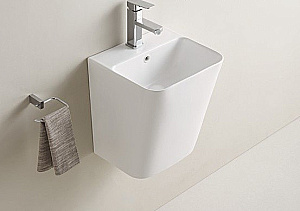 Раковина CeramaLux 38 500QMW белая матовая купить в интернет-магазине Sanbest
