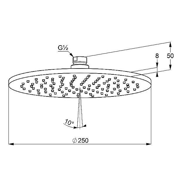 Верхний душ Kludi A-QA 64325N0-00 золото брашированное купить в интернет-магазине сантехники Sanbest