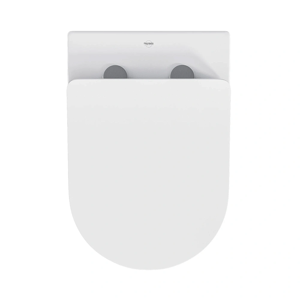 Унитаз подвесной Hansmann keramik ROUND TORNADO УНИ0010 безободковый, с крышкой микролифт, слив торнадо купить в интернет-магазине Sanbest