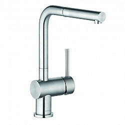 Смеситель для кухни Kludi L Steel 45851F877 хром купить в интернет-магазине сантехники Sanbest