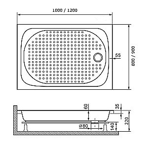 Душевой поддон RGW LUX/TN Acryl 16180292-21 90x120 белый купить в интернет-магазине Sanbest