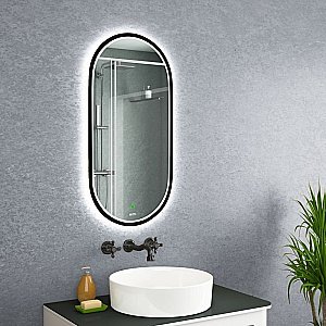 Зеркало LED OWL 1975 LANGAS BLACK OWLM200302 40 в ванную от интернет-магазине сантехники Sanbest