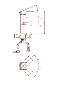 Смеситель для раковины D&K Bayern.Liszt DA1512105 черный матовый купить в интернет-магазине сантехники Sanbest