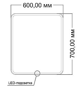 Зеркало LED Vincea VLM-3VC6007-2 60х70 в ванную от интернет-магазине сантехники Sanbest