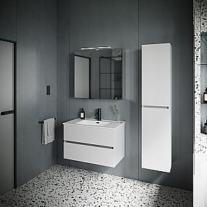 Тумба с раковиной Sancos Urban UR80W белый глянец для ванной в интернет-магазине Sanbest