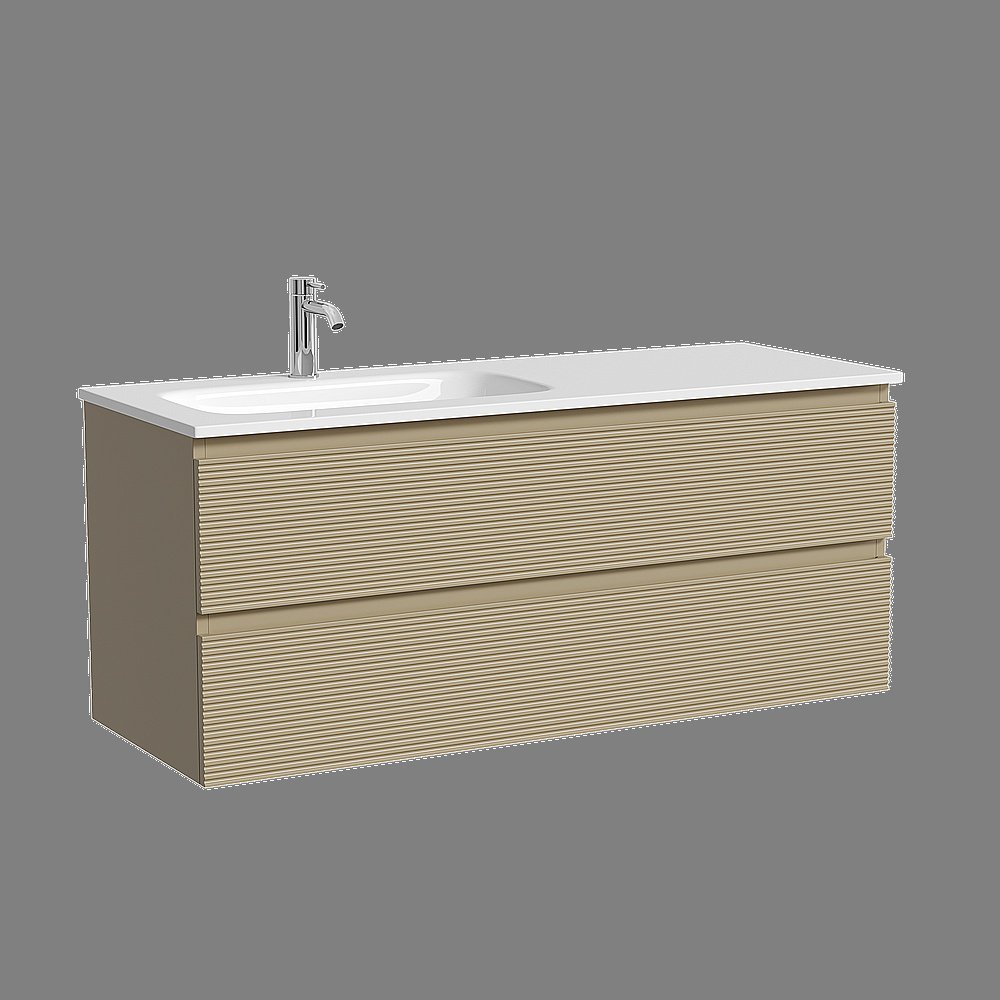 Тумба с раковиной Sancos Folk FL120LCP/FL120RCP Капучино для ванной в интернет-магазине Sanbest