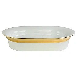 Раковина накладная Migliore MONACO 32078 белая/декор золото купить в интернет-магазине Sanbest