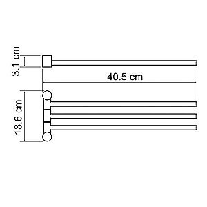 Полотенцедержатель поворотный WasserKRAFT K-1033 купить в интернет-магазине сантехники Sanbest