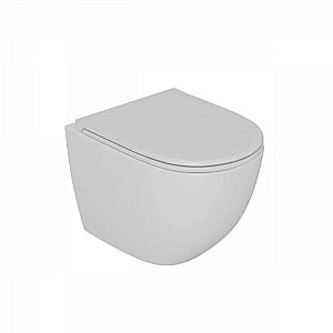 Унитаз подвесной с инсталляцией D&K Matrix DS1391625 белый/кнопка хром, безободковый, с крышкой микролифт купить в интернет-магазине Sanbest