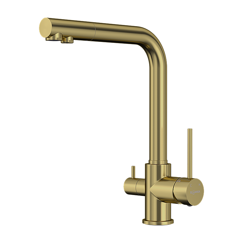 Смеситель для кухни Elghansa 56A5216-MattGold золото матовое купить в интернет-магазине сантехники Sanbest