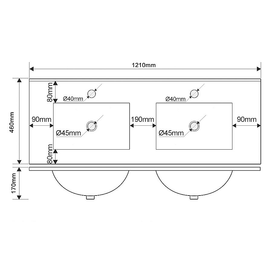Раковина Oliveeka Built-in 121 NS2001-120 белая купить в интернет-магазине Sanbest
