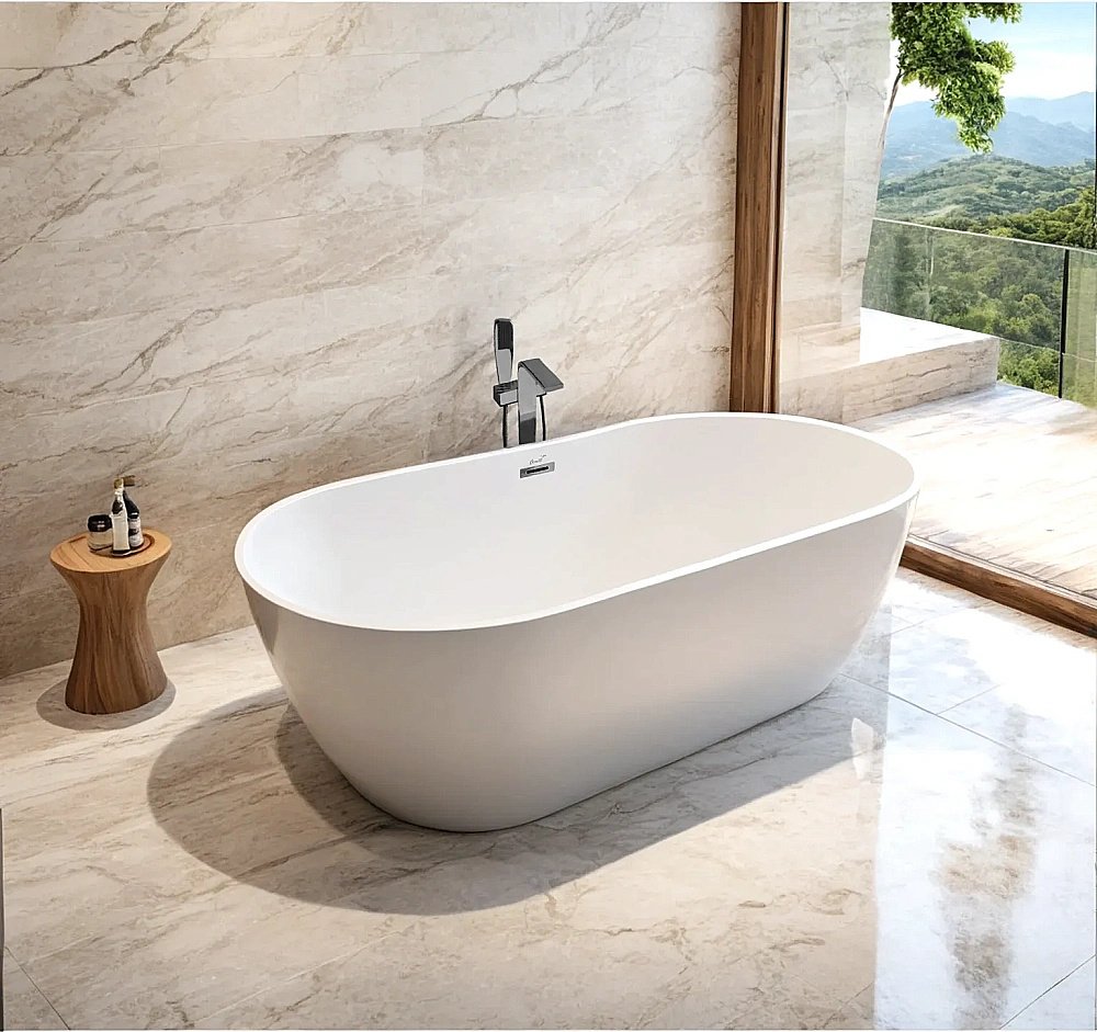 Ванна акриловая CeruttiSpa SKYE 10513 170x75 белая купить в интернет-магазине Sanbest