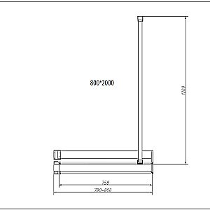 Душевое ограждение Vincea Walk-In HR 80 VSW-4HR800CGG стекло тонированное/профиль брашированное золото купить в интернет-магазине Sanbest
