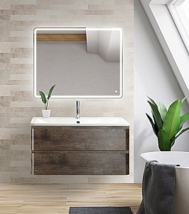 Тумба с раковиной BelBagno ALBANO 80 Rovere Nature Grigio для ванной в интернет-магазине Sanbest