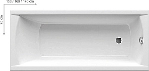 Ванна акриловая Ravak SET CLASSIC 150x70 70508041 c опорой и сточным комплектом хpом II, белая купить в интернет-магазине Sanbest