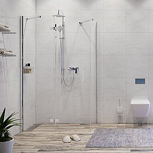 Душевой уголок WasserKRAFT Aller 10H06 120x80 профиль хром/декор хром купить в интернет-магазине Sanbest