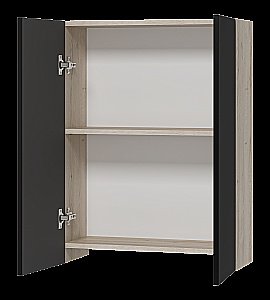 Шкаф подвесной Misty Поло 60 О-Пол08060-014По Антрацит / Дуб Галифакс белый для ванной в интернет-магазине сантехники Sanbest