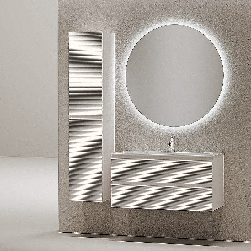 Тумба с раковиной Sancos Folk 100 FL100W Bianco для ванной в интернет-магазине Sanbest